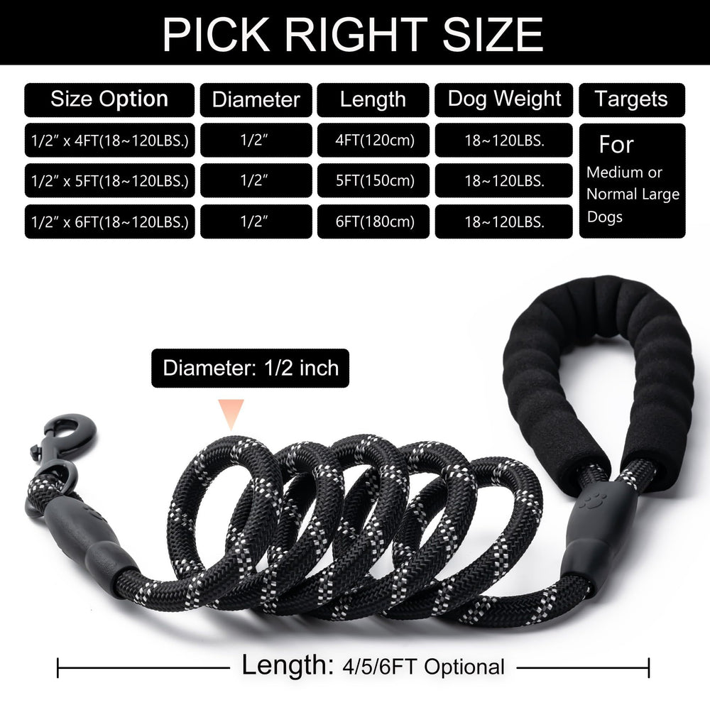 BOOMIBOO correa de 4/5/6 pies, longitud flexible para distintas razas