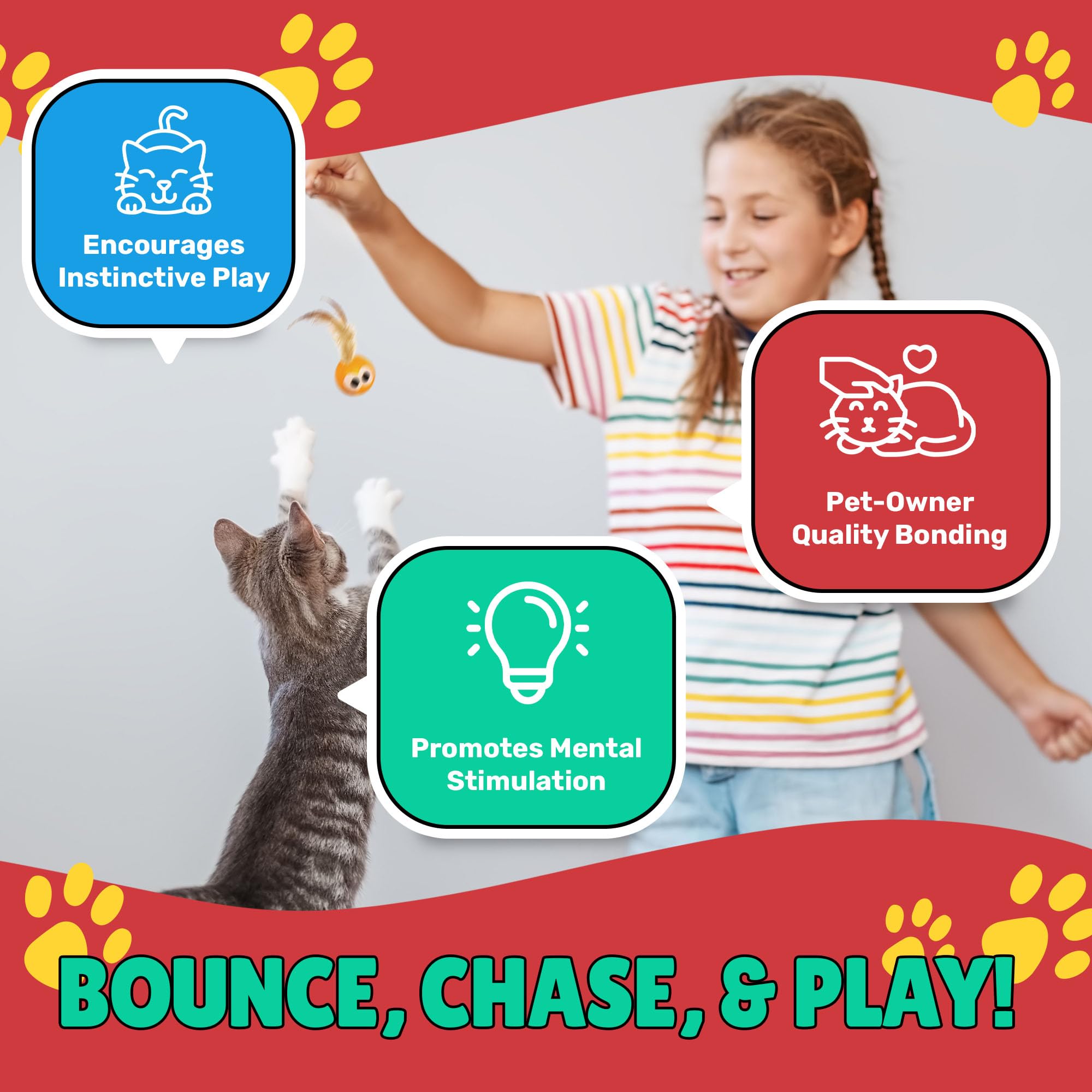 Bouncy Tails: juguete-gato-interactivo-varita, ideal para juego en pareja.