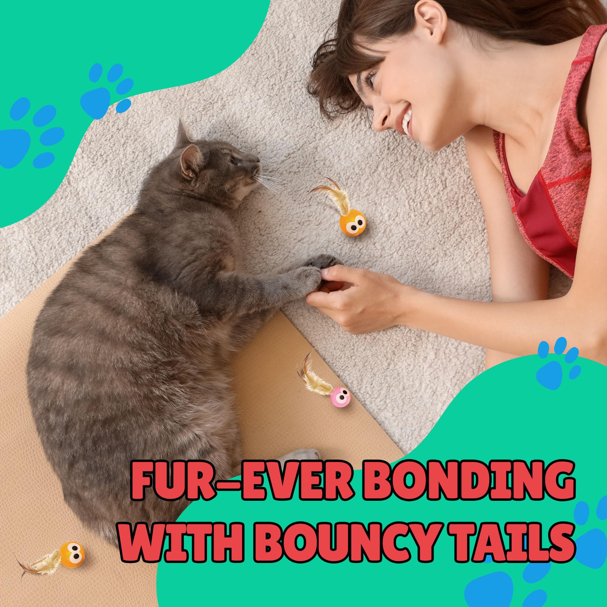 Bouncy Tails juguete seguro para juego supervisado, no apto para masticar
