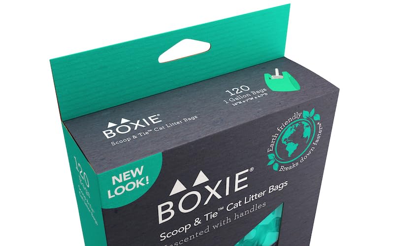 Boxiecat empaque de 120 bolsas, fácil de almacenar.