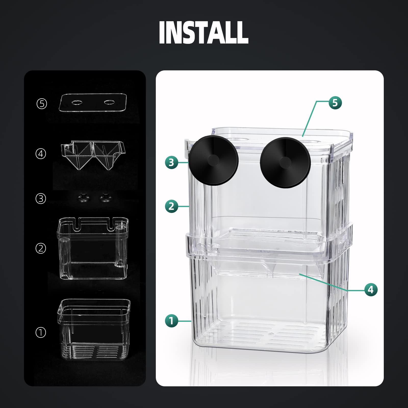 Sujeción con ventosas BoxTech diseño flotante mantiene la caja fija.