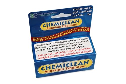 La dosis de Boyd Chemiclean 2g cubre hasta 300 galones de acuario