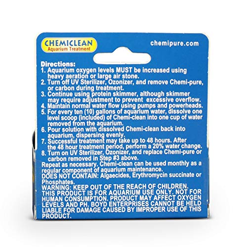 Boyd Chemiclean 2g es seguro para peces, corales e invertebrados