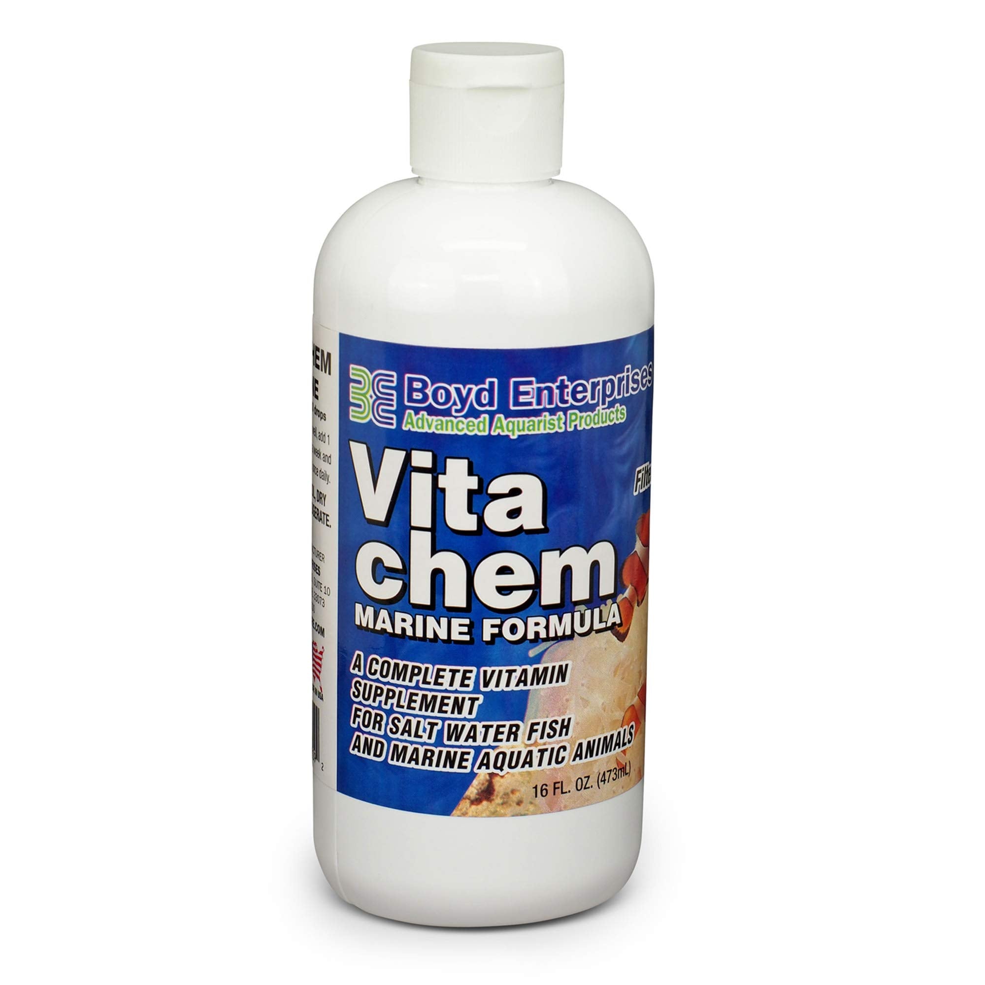 Vitachem Boyd Enterprises, botella de 16 onzas, suplemento vitamínico para acuarios.