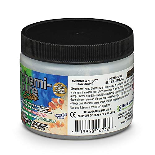 Boyd Enterprises Chemi-Pure Mini Elite, acuario limpio en agua dulce y salada.