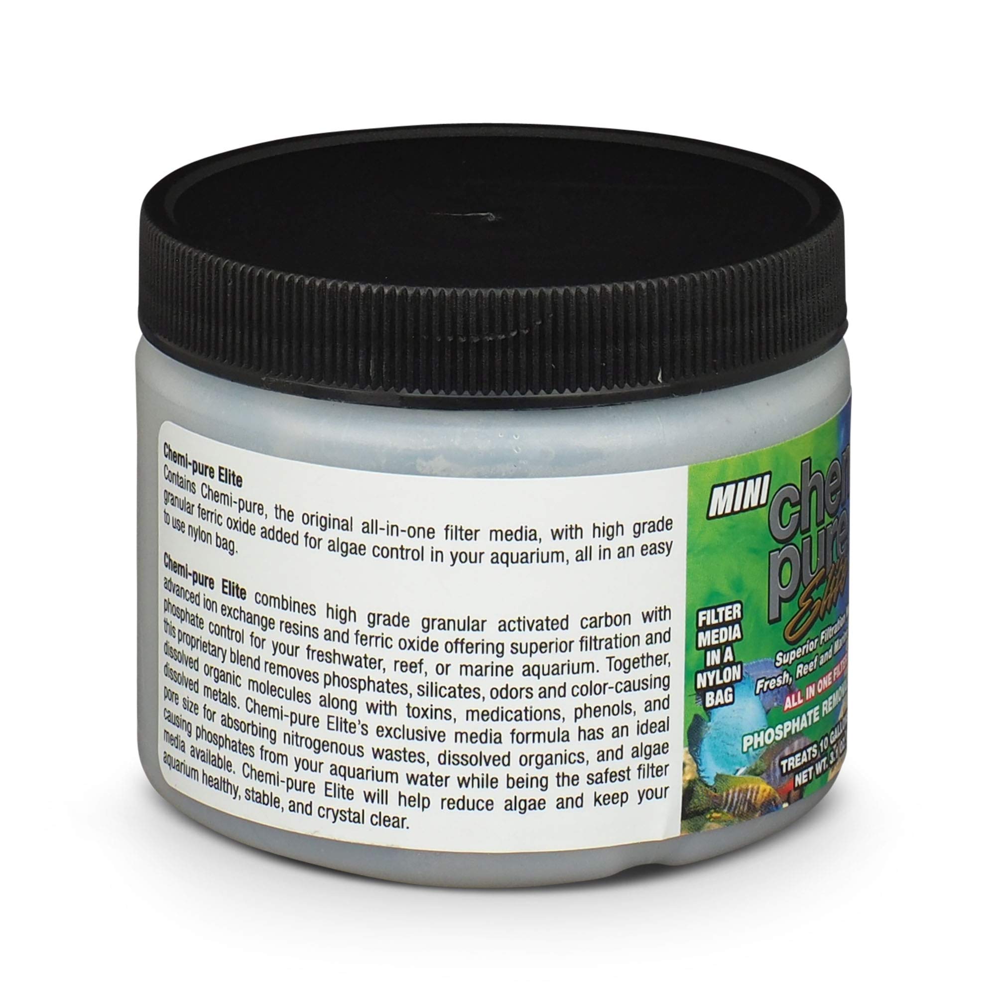 Boyd Enterprises Chemi-Pure Mini Elite, agua cristalina para acuario dulce y salado.