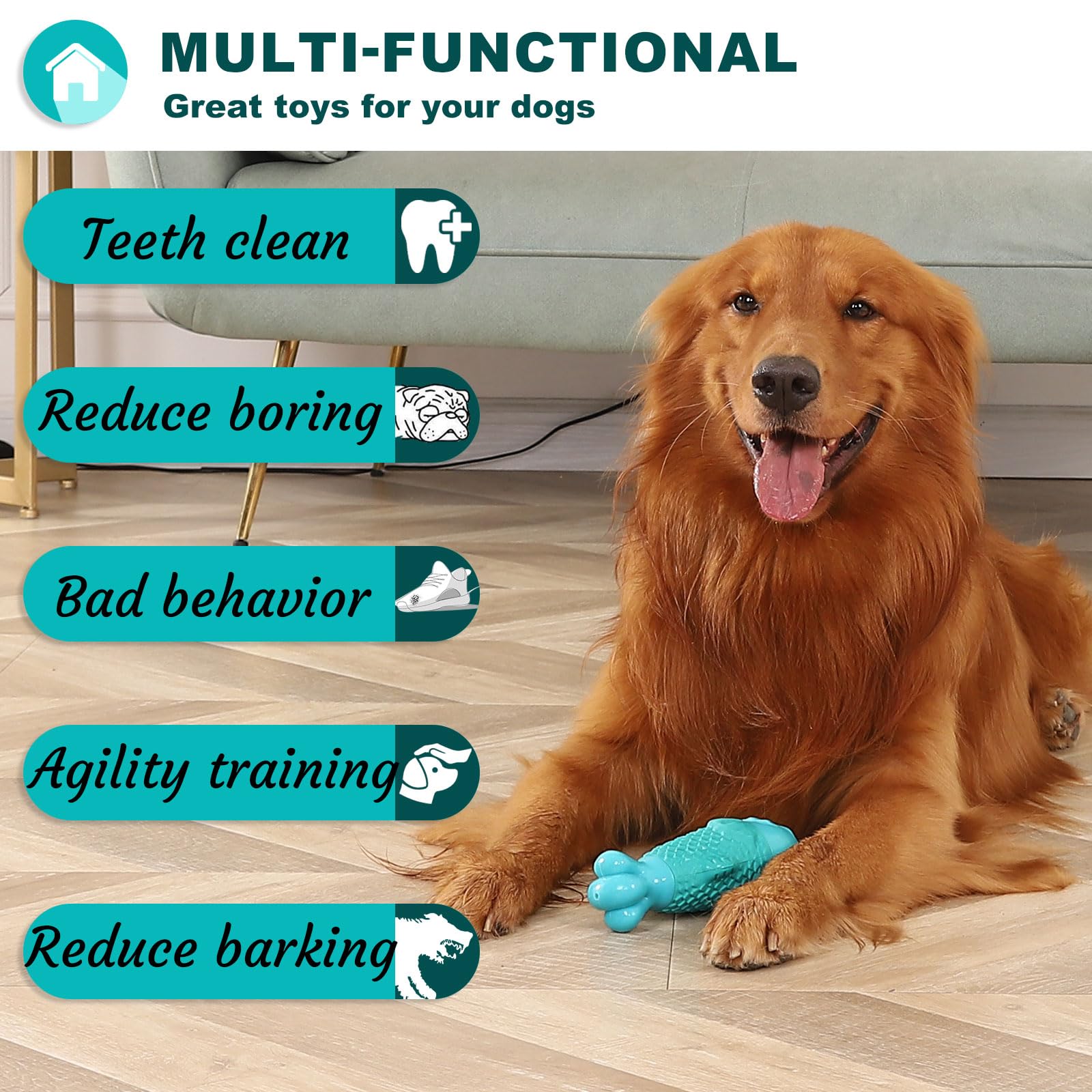 BoYoYo juguete squeaky grande para perros agresivos, estimula curiosidad