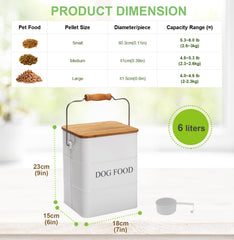 Brabtod lata para premios de perro con relieve de comida para perros.