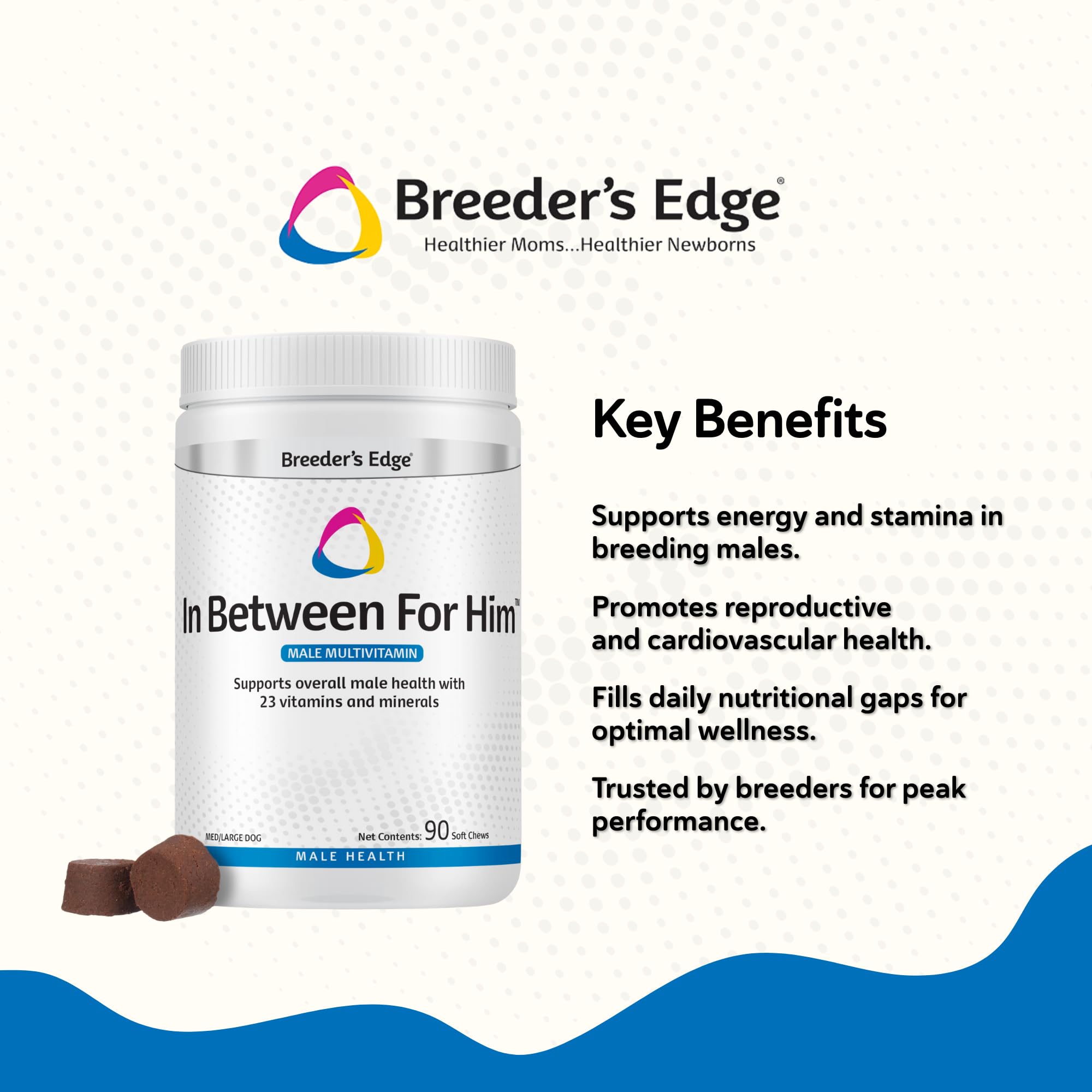 Breeders Edge en Between: envase cerrado para fácil almacenamiento.