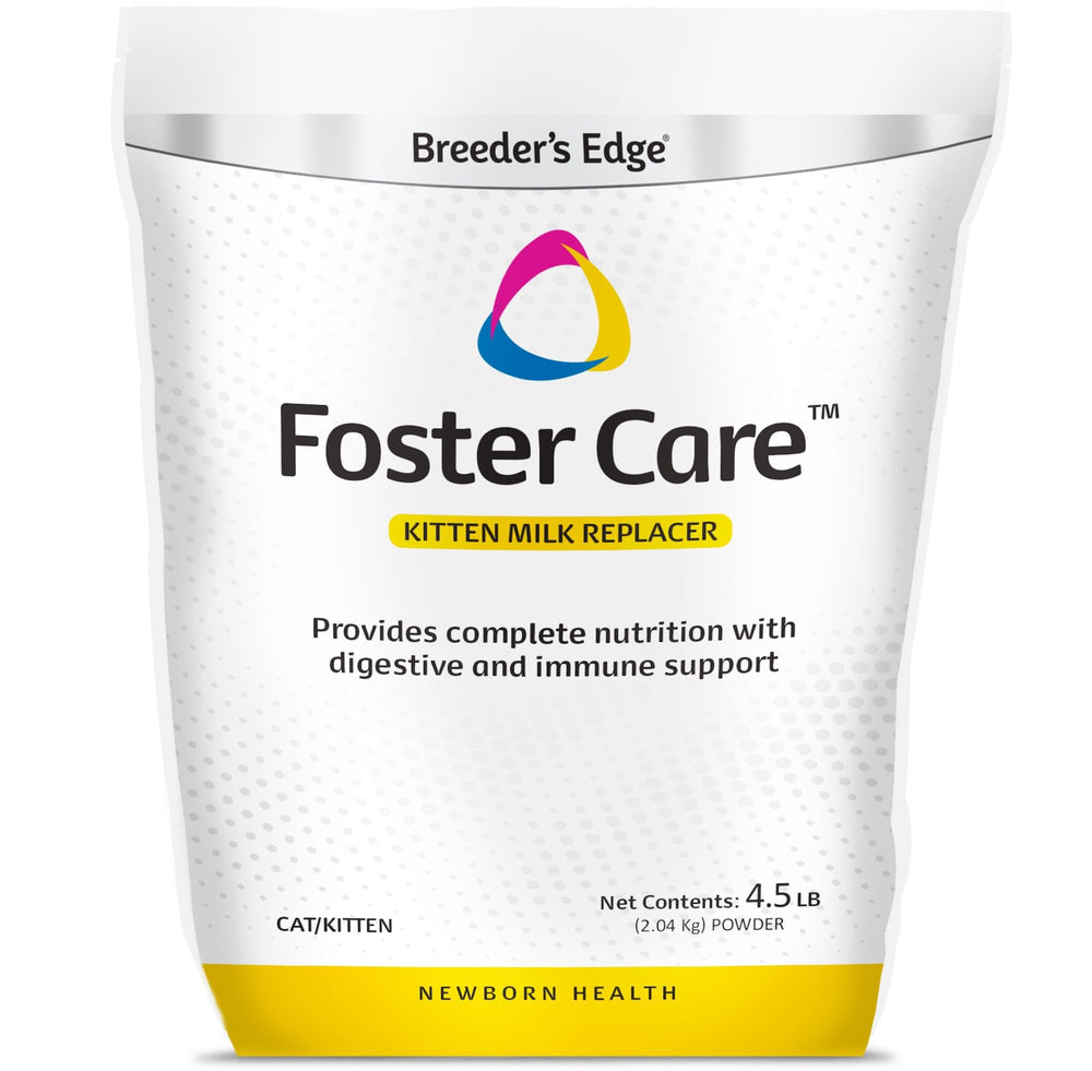 Breeder's Edge Foster Care Feline, leche en polvo para gatitos, nutrición segura desde el nacimiento.