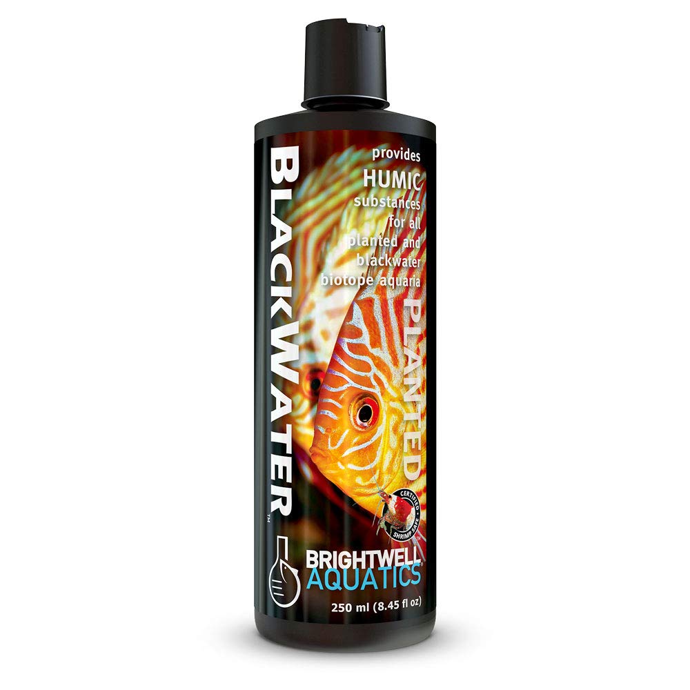 Brightwell Aquatics BlackWater: botella de 250 ml para simular aguas negras tropicales y nutrir plantas.