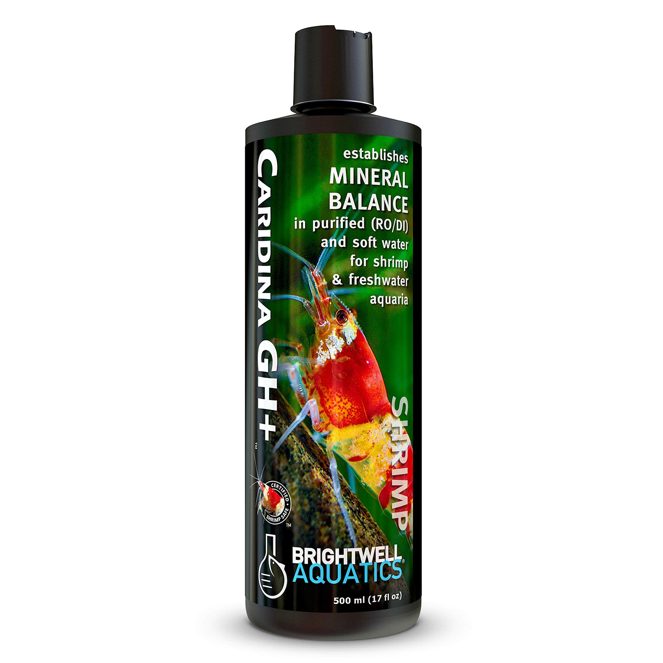 Brightwell Aquatics Caridina GH+ en botella, remineraliza agua suave para camarones.