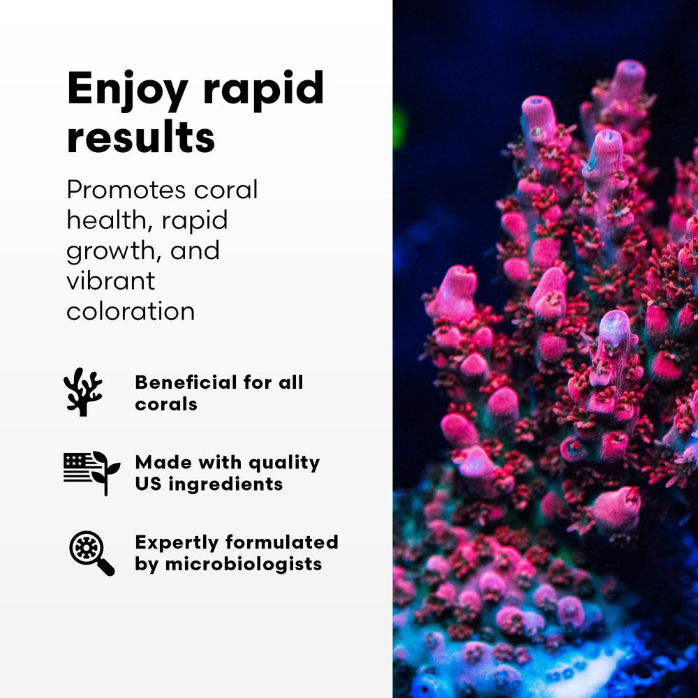 Dosis diaria de Coral Inertia NRG+ para corales saludables y colores vivos
