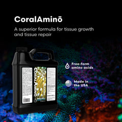 CoralAmino de Brightwell Aquatics dosis de 1 ml para nutrición precisa de corales.