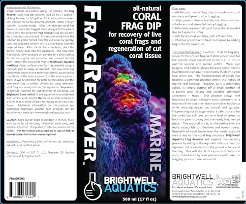 Frag Recover en proceso de inmersión para coral fragging