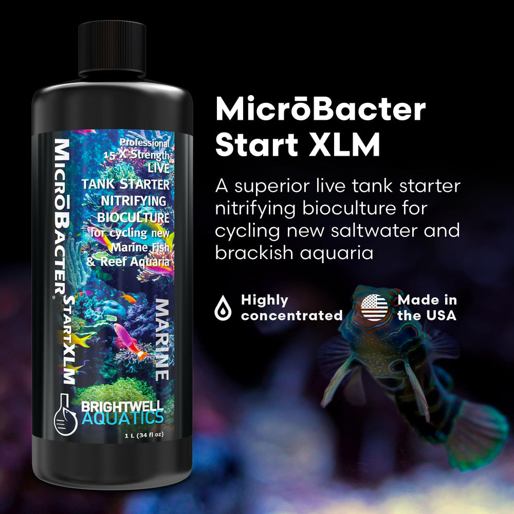 Etiqueta frontal de MicroBacter Start XLM mostrando concentración y uso recomendado.