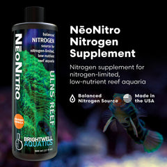 Brightwell NeoNitro vertido en arrecife, promueve equilibrio de carbono y nitrógeno