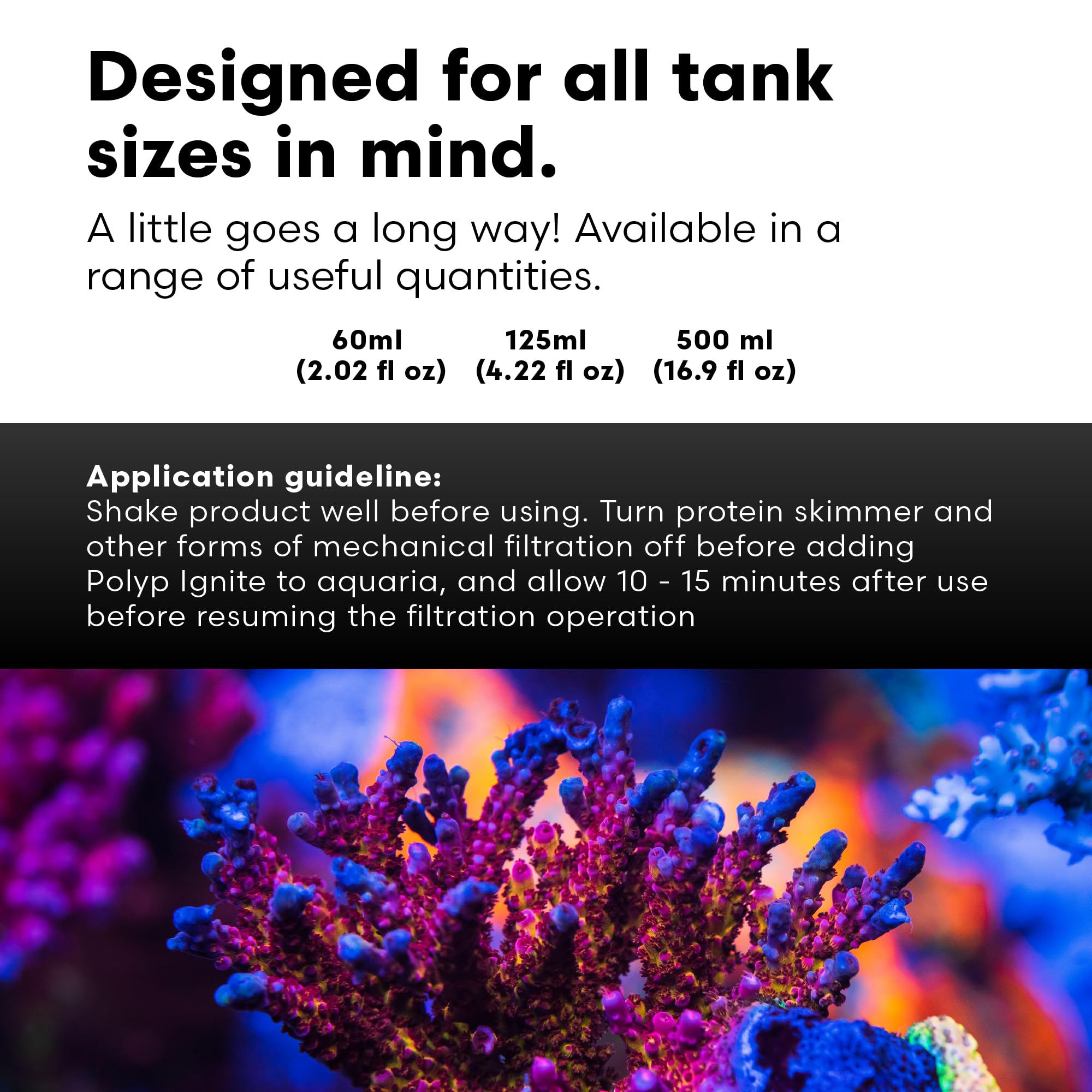 Brightwell Aquatics Polyp Ignite, coloracion-vibrante: pigmentos bioactivos para tonalidades más ricas