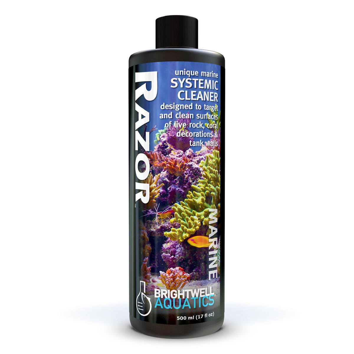 Brightwell Aquatics Razor Marine limpia superficies de rocas vivas para acuario más claro