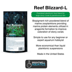 Reef Blizzard L mezcla planctonica para acuario que favorece la ingesta de peces planktivoros.