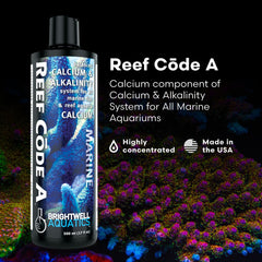 Etiqueta frontal de Reef Code A con indicaciones de uso.