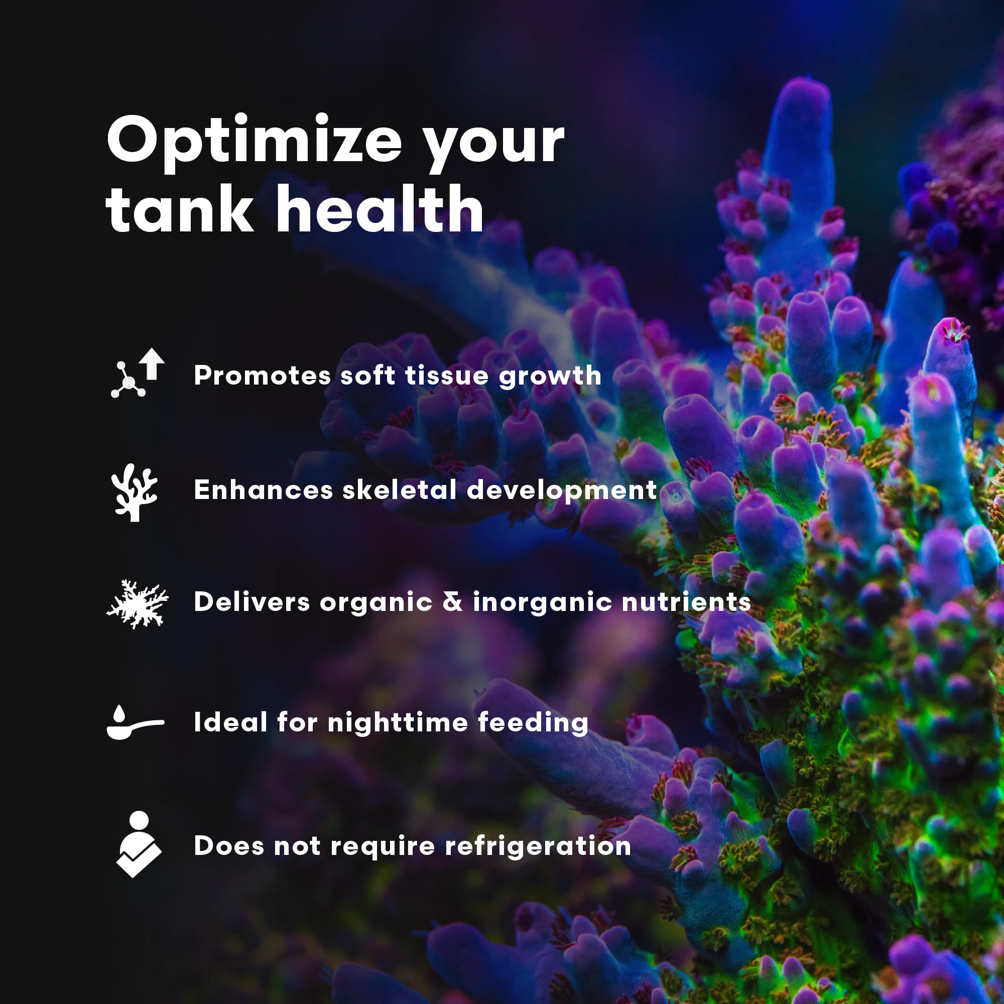 Brightwell Aquatics Reef Snow, nutrientes orgánicos e inorgánicos para crecimiento