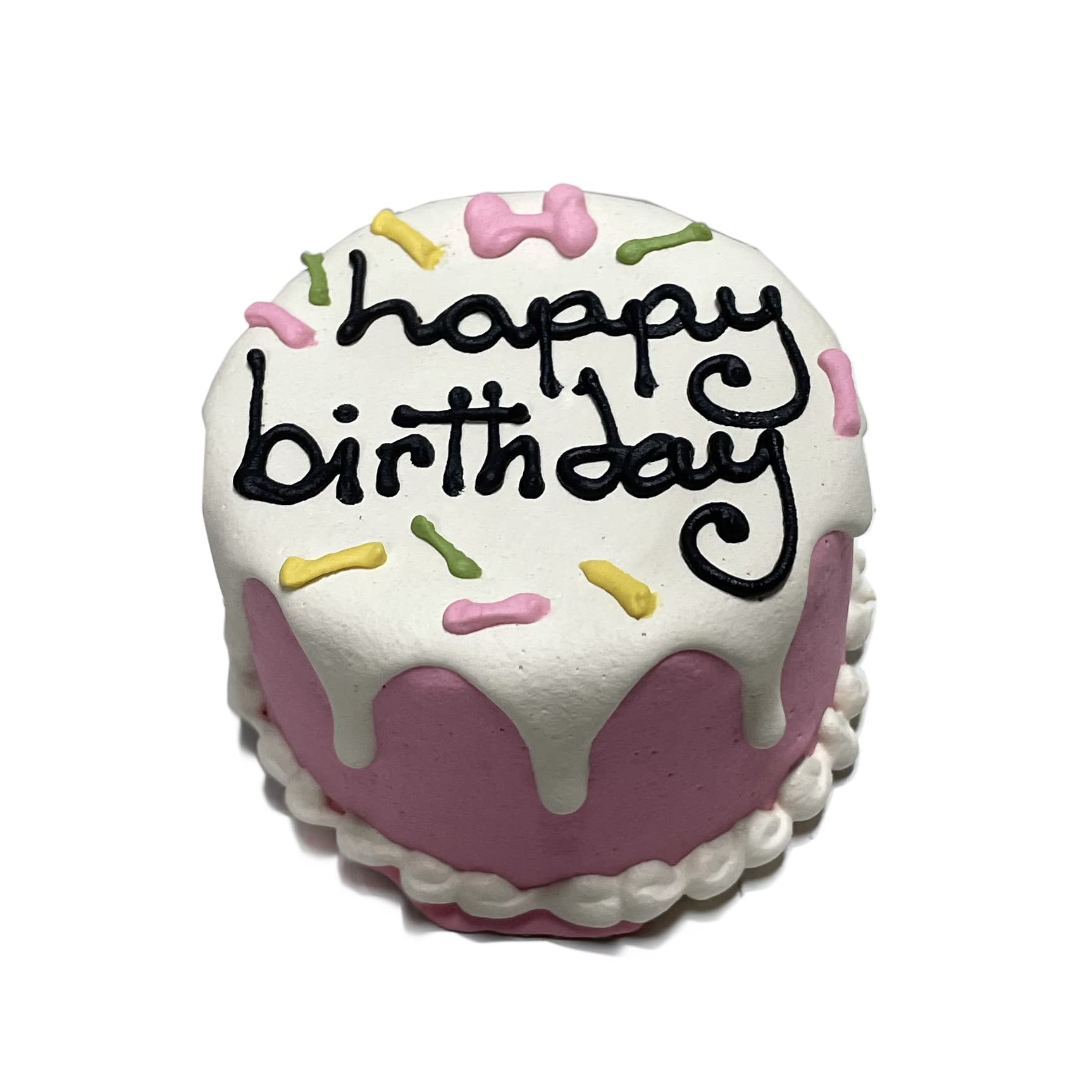 Pastel rosa Bubba Rose para perros, ideal para celebrar cumpleaños.
