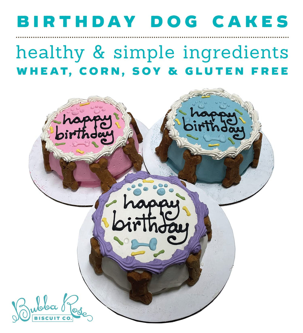 Presentación Bubba Rose, pastel para perros, sabor delicioso y textura firme para compartir.