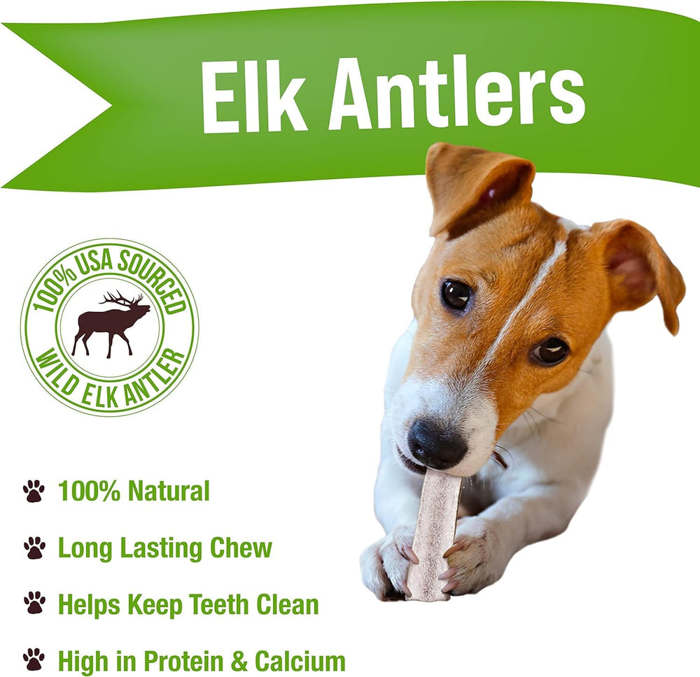 Buck Bone Organics, paquete de 3 astas de ciervo para masticar.