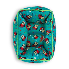 Cama Buckle-Down para perro enviada en empaque al vacío.