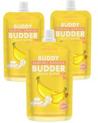 Buddy Budder Barkin Banana ofrece porciones de 4 onzas listas para snack rápido.