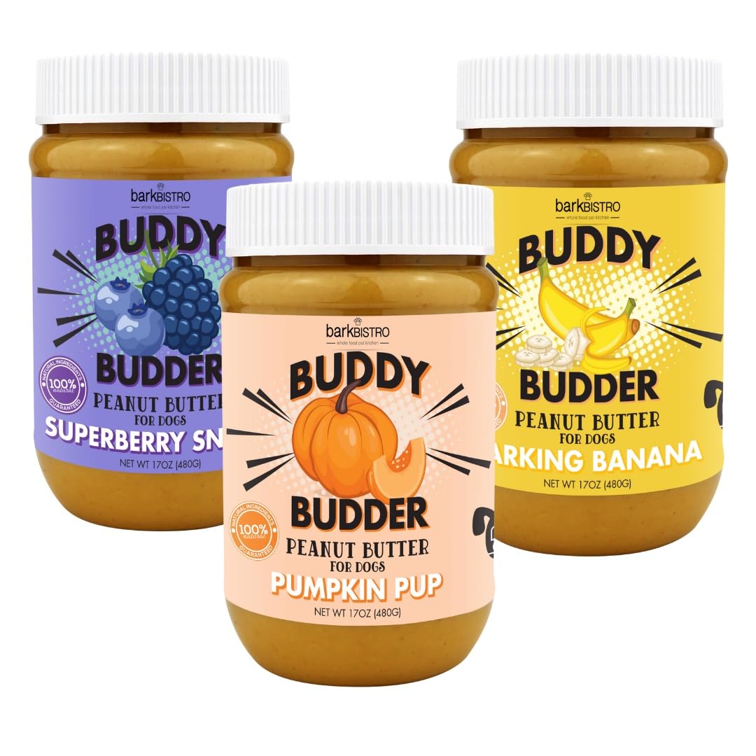 Buddy Budder, trío de sabores; ideal para premiar de forma natural.