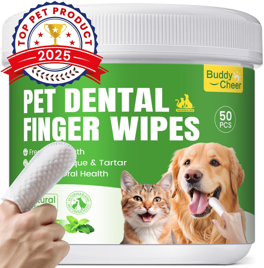 BuddyCheer: toallitas dentales para perros y gatos, limpieza suave y rápida de la dentadura