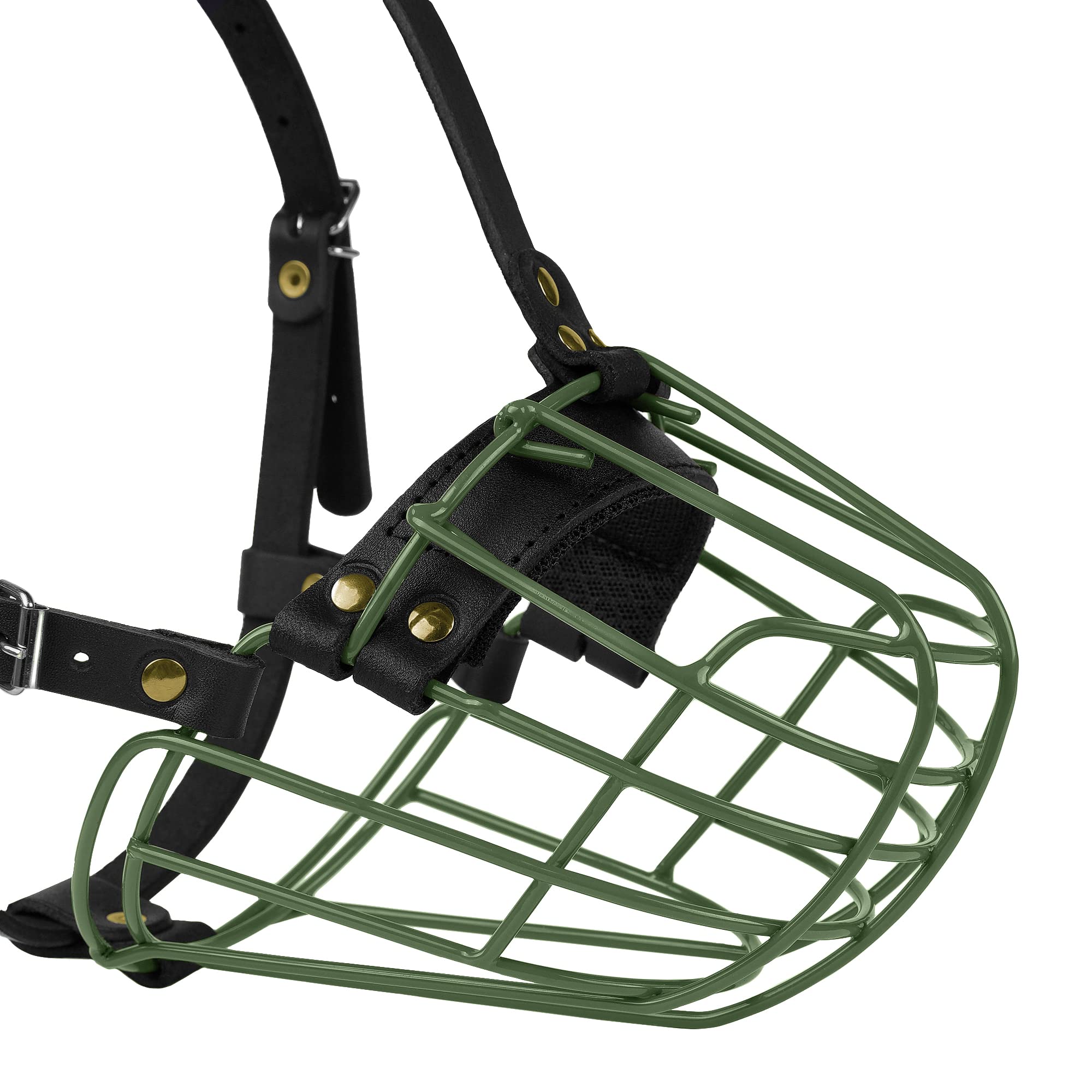 Bozal Budkas Pitbull color verde para combinar estilo y seguridad.