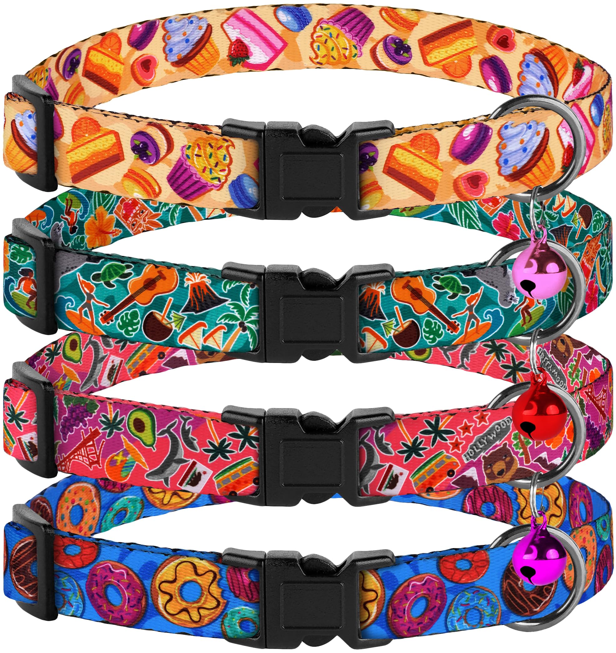 BudKAS collar gato naturaleza: nylon suave para uso diario.