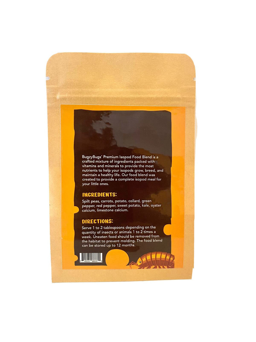 Bugzy Bugs Isoblend: almacenamiento seguro hasta 12 meses.