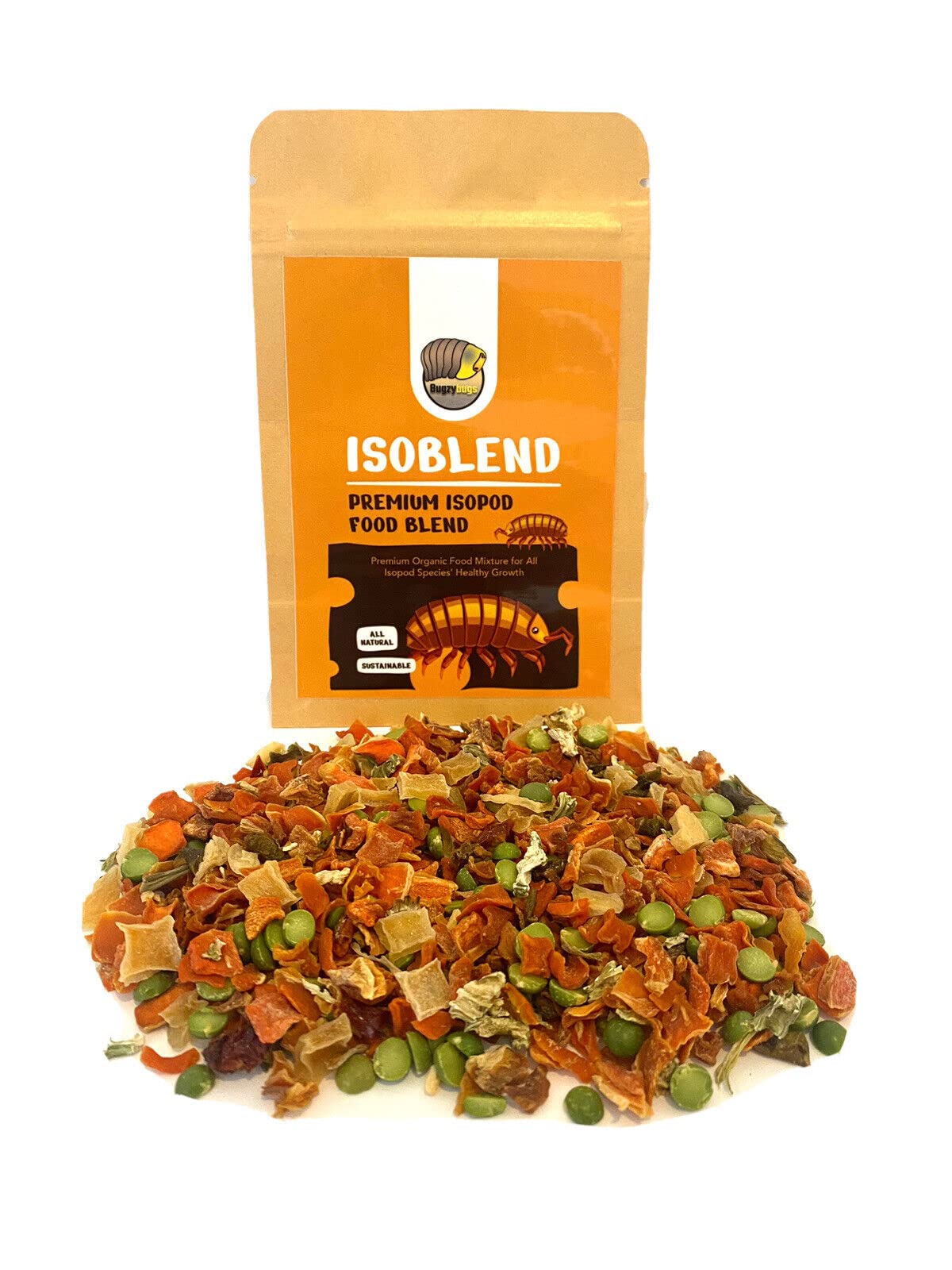 Bugzy Bugs Isoblend: mezcla para isópodos, nutrición completa.