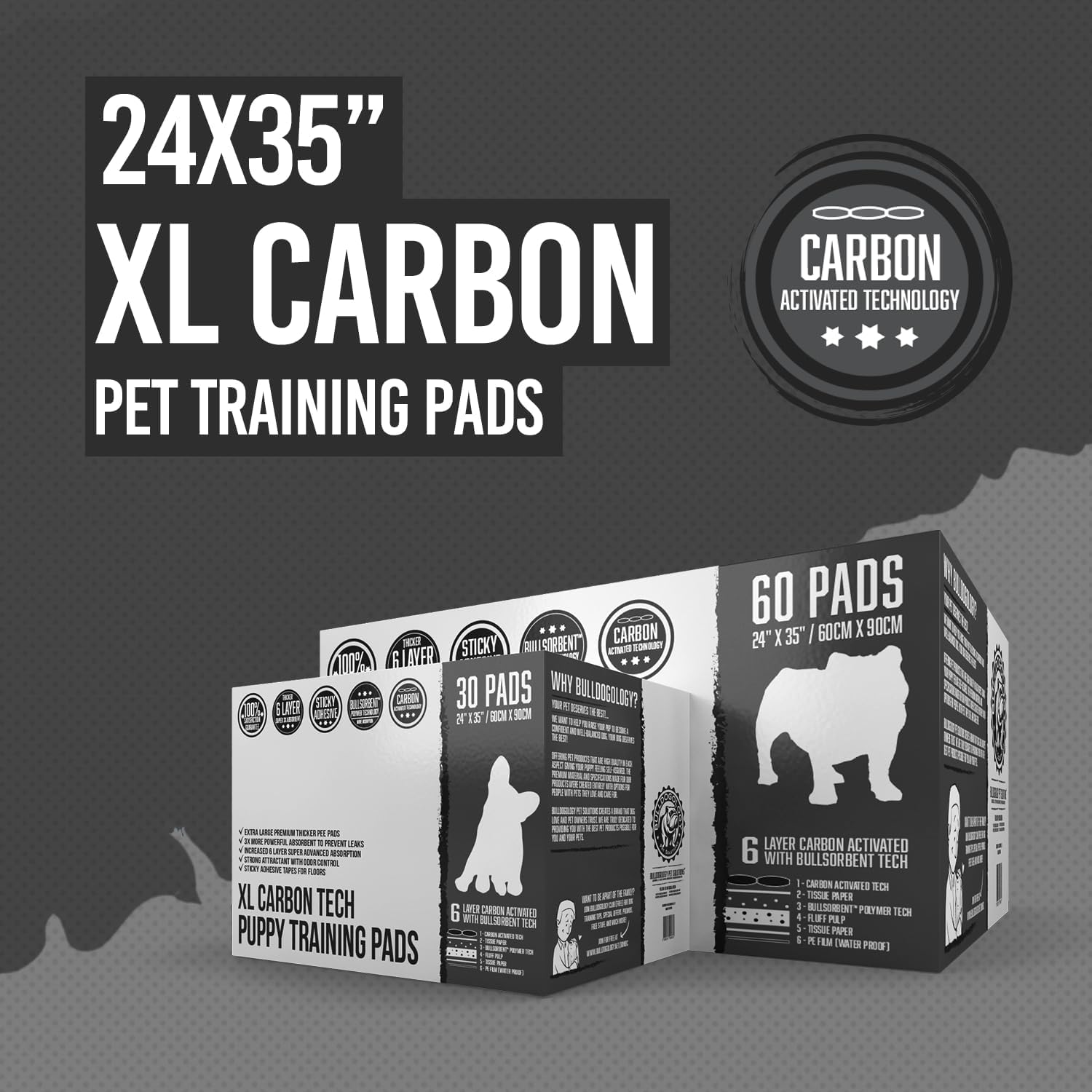 Bulldogology Carbon Black XL: seis capas de absorción superiores
