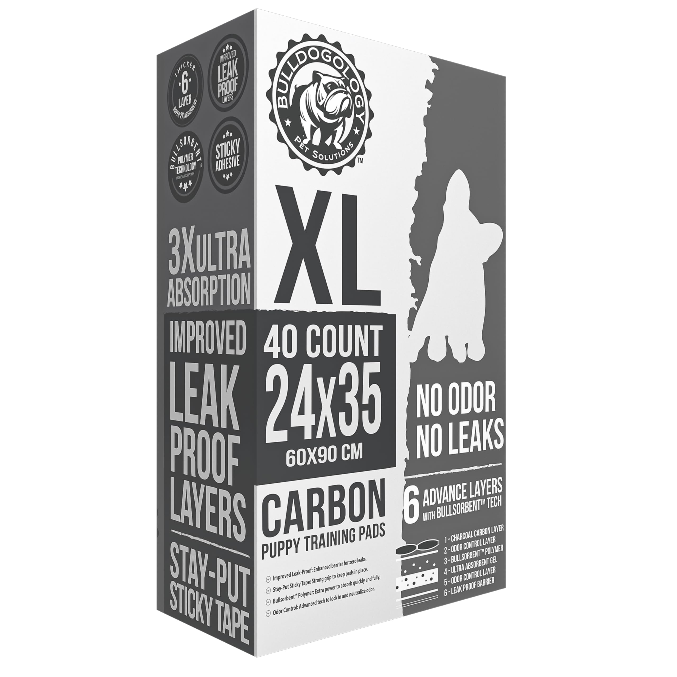 Bulldogology Carbon Black XL: absorción rápida para suelos limpios