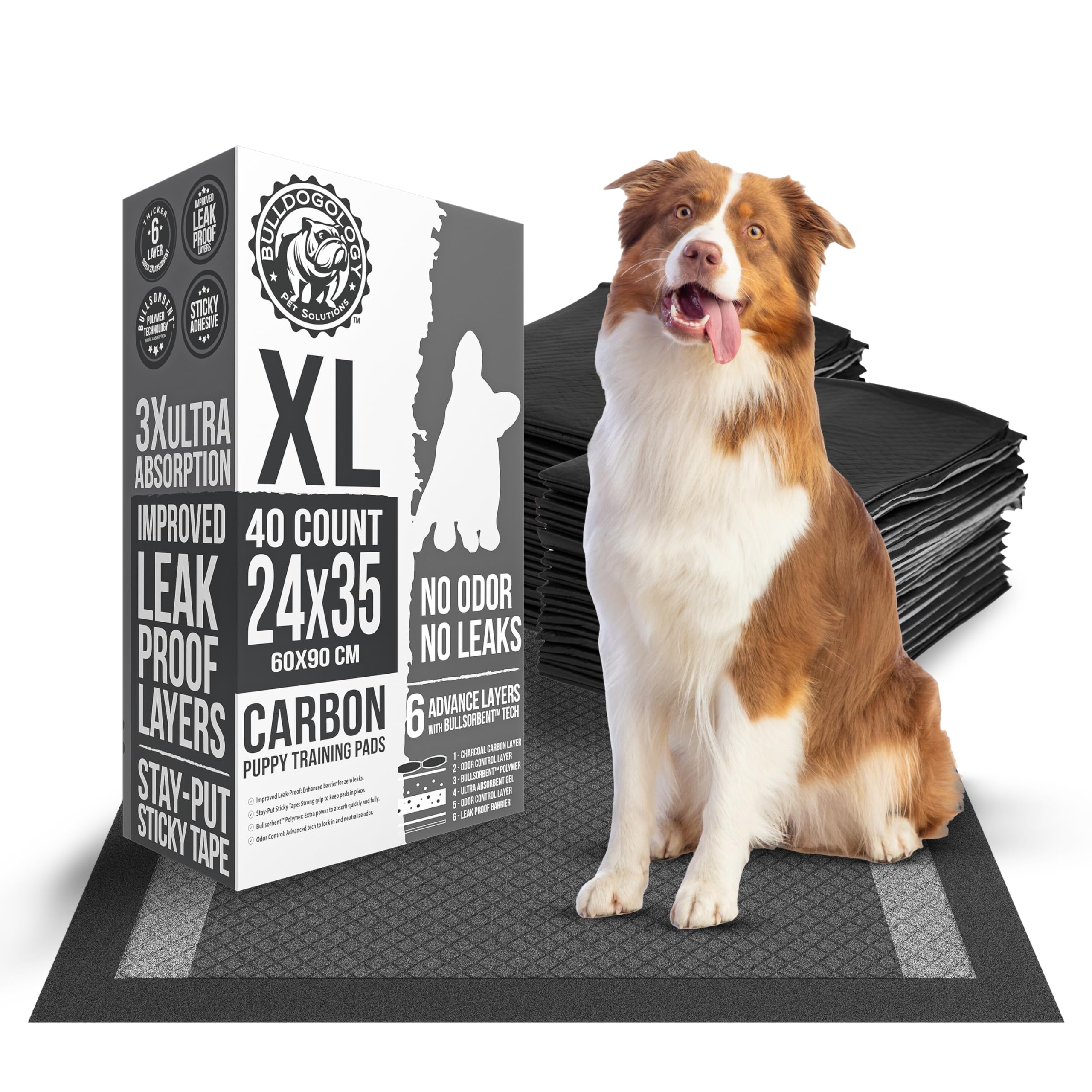 Bulldogology Carbon Black XL: empaque del producto para entrenamiento cómodo en casa