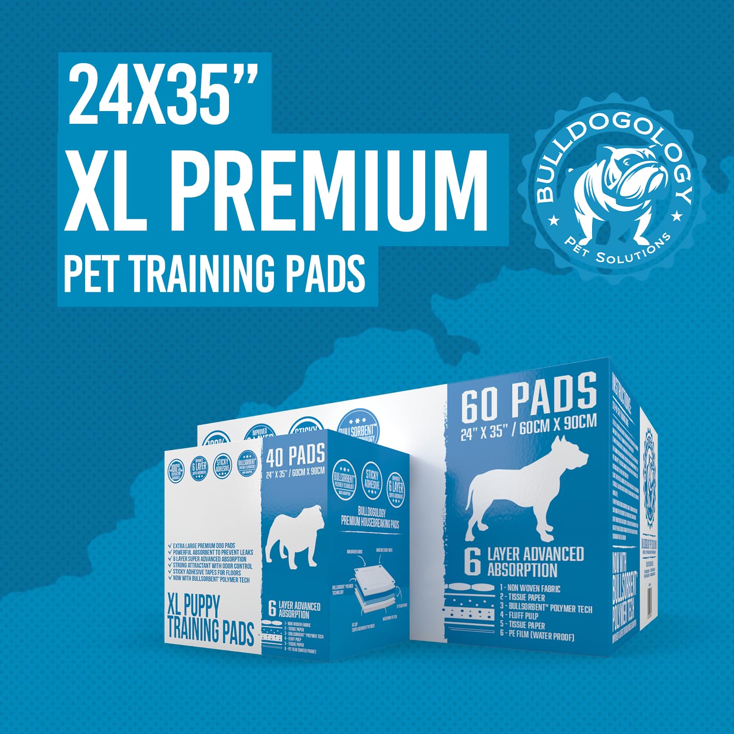 Puppy pads Bulldogology XL uso en apartamentos facilita el día a día