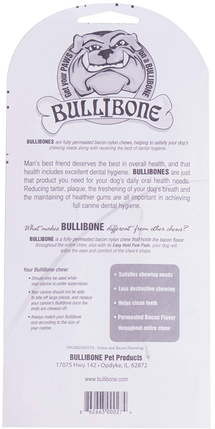 Bullibone masticación intensa para perros grandes con agarre ergonómico