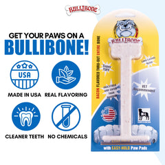 Bullibone textura estimulante en dientes, masaje dental suave durante la masticación.