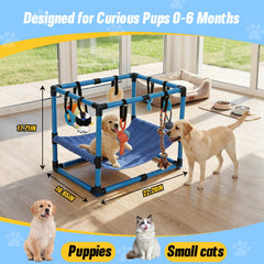 Bullro con 8 juguetes colgantes para estímulo y exploración.