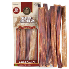 Bully Bunches 12 pulgadas - envoltura de colágeno con bully stick, ideal para masticadores persistentes.