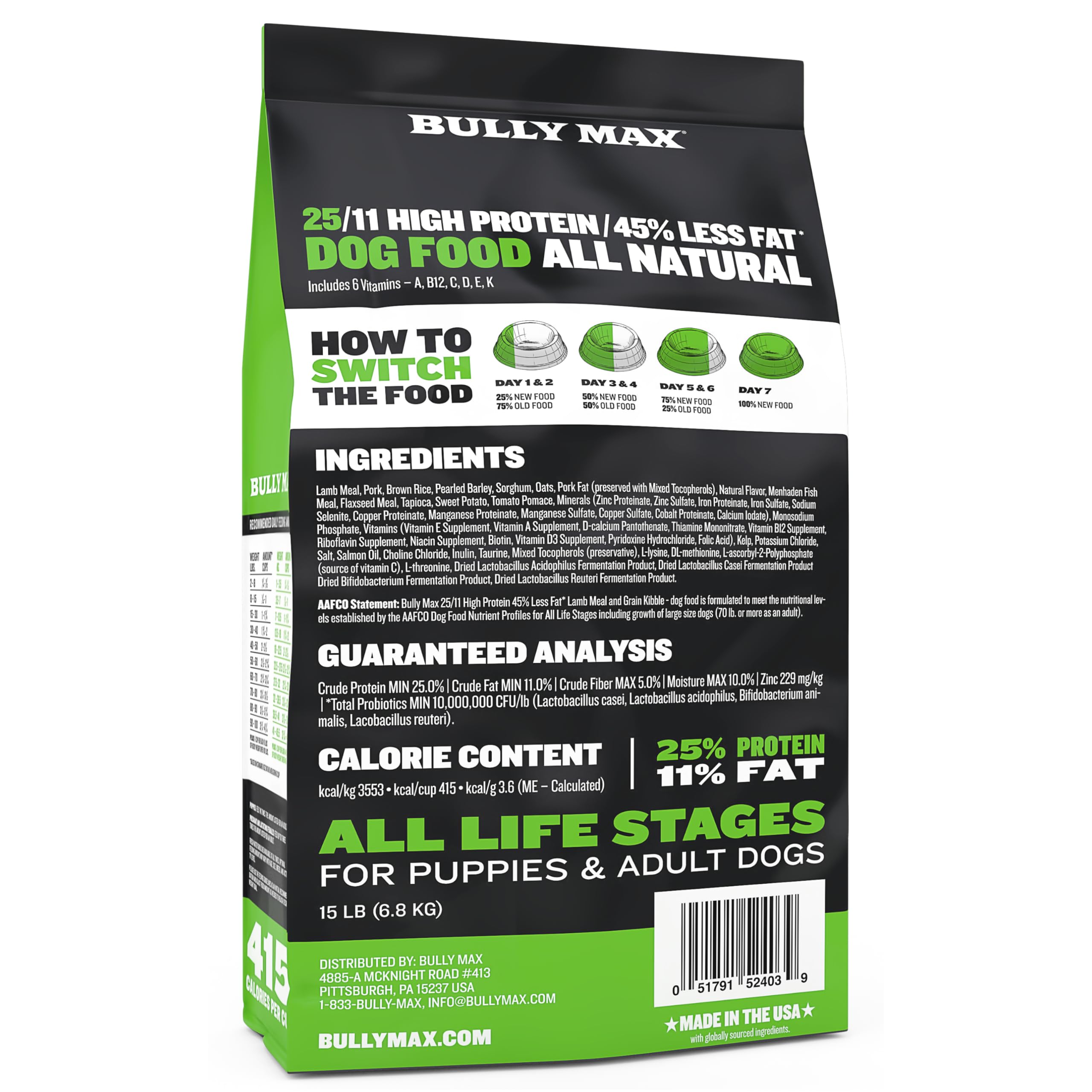 Postbioticos y probioticos Bully Max 25/11 para digestión