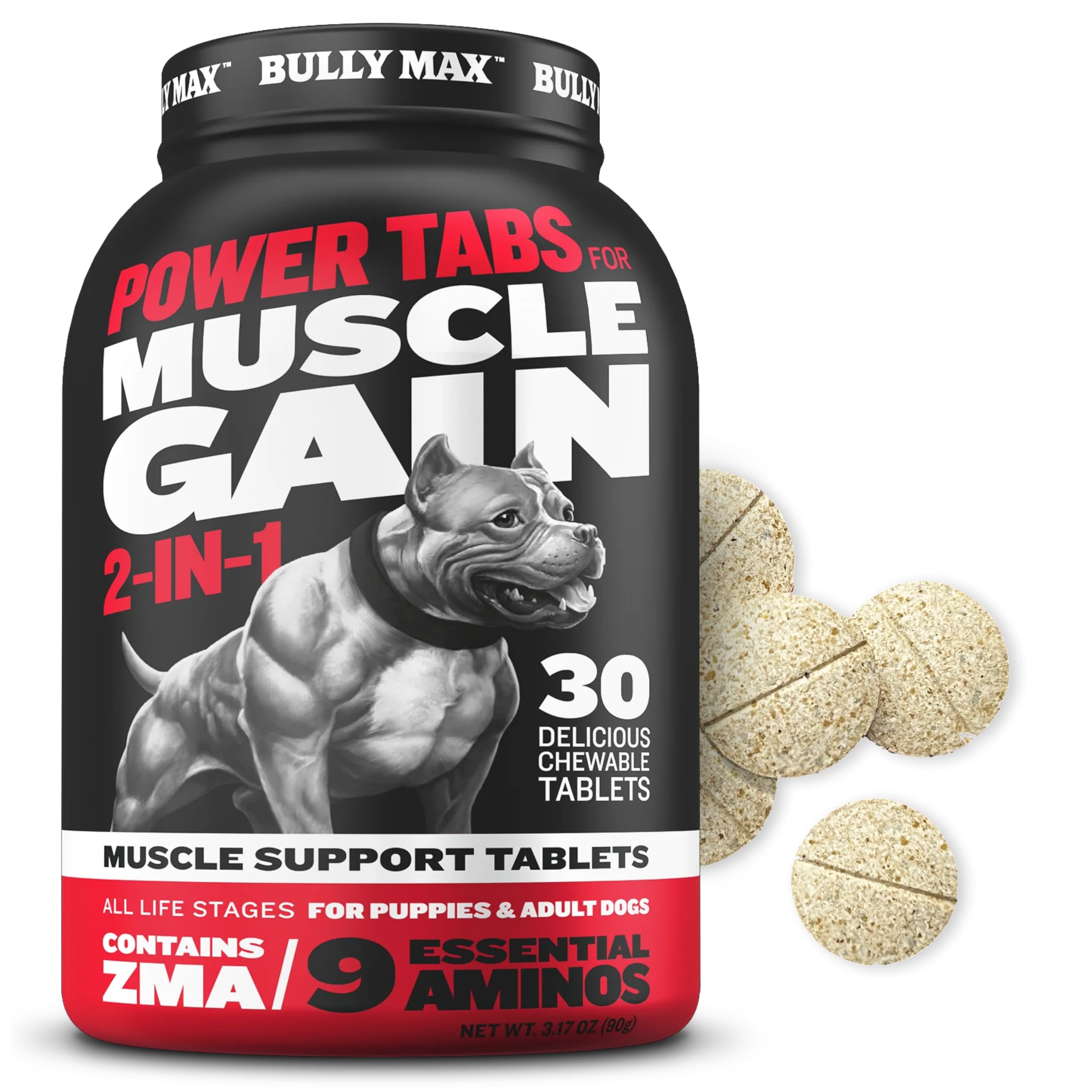 Bully Max tabletas-musculo caja: refuerzo muscular para perros de todas las edades.