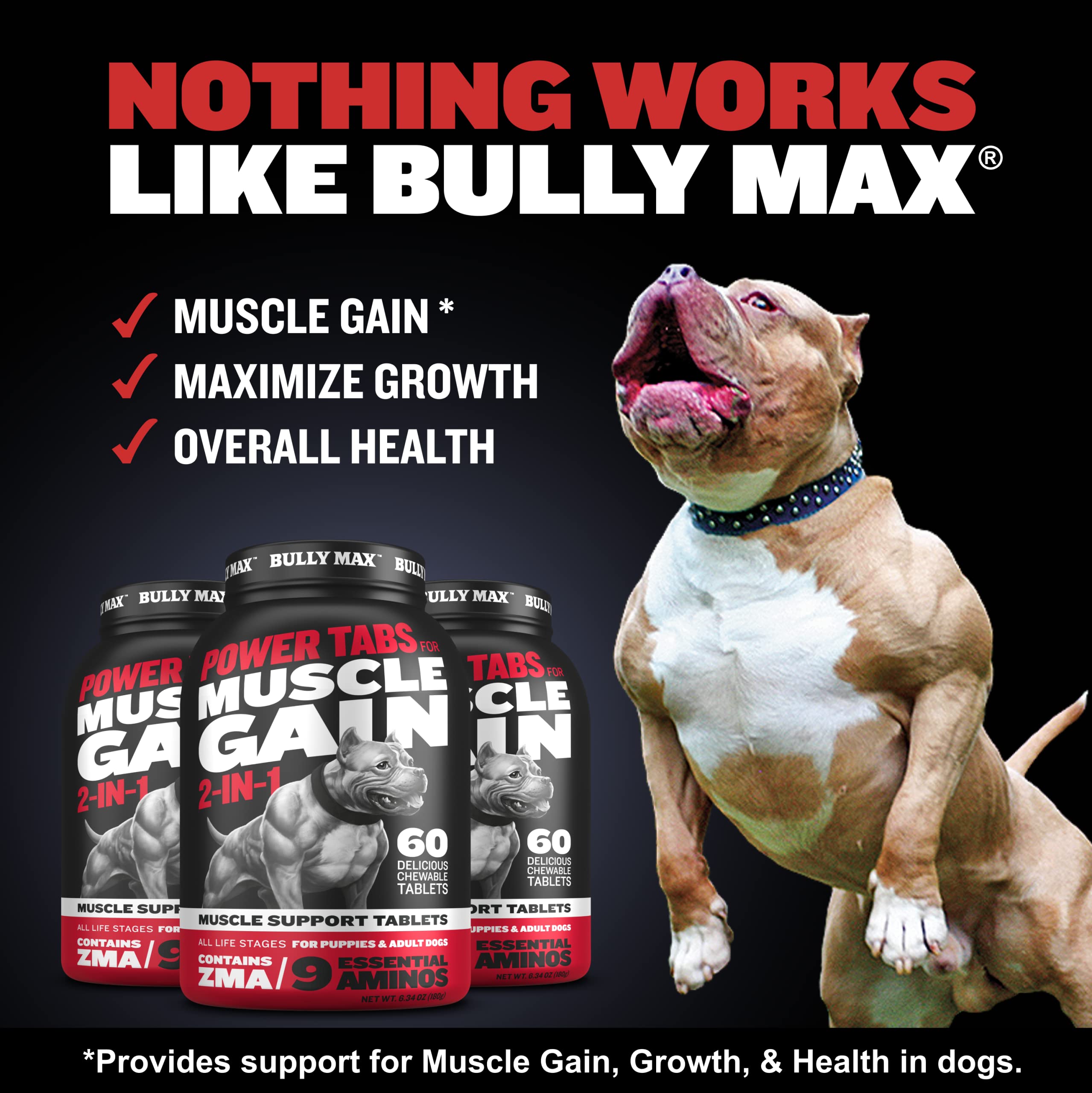 Bully Max tabletas masticables-perro: sabor atractivo para administración sencilla.