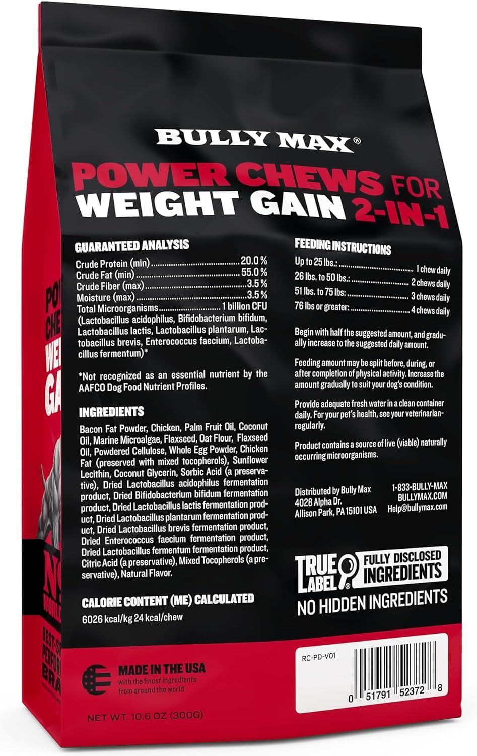 Bully Max Weight Gainer, dos-pack, conveniencia para dueños.