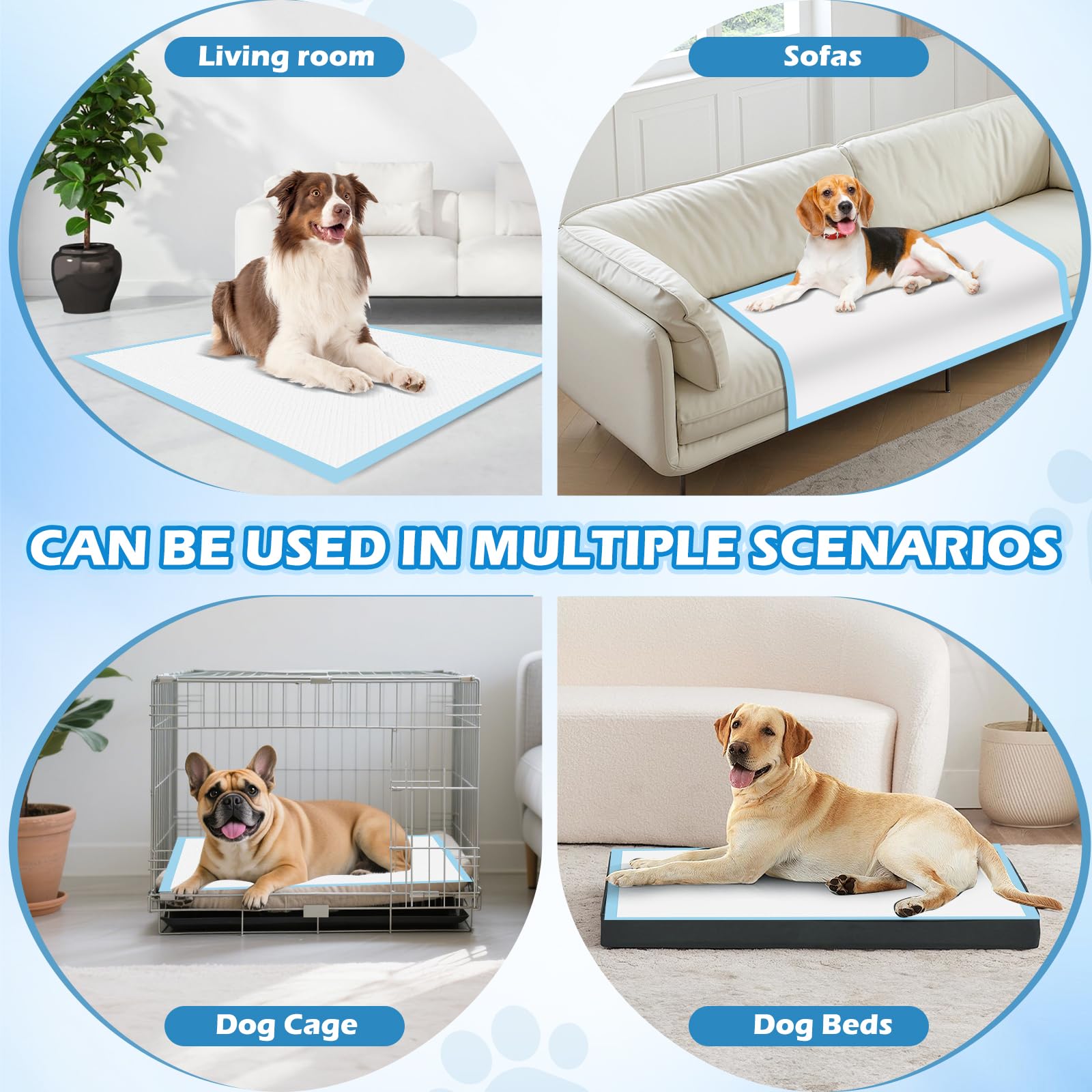 Bulubaky almohadillas 23x23 paquete-150 ideal para entrenamiento y cuidado.